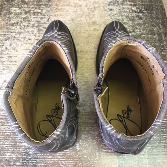 Old Gringo OG Brown Ankle Cowboy Boots Booties Womens 7.5 B - Picture 12 of 12